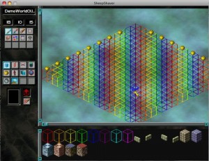 Screenshot of a Demo World level in the LR2 Editor